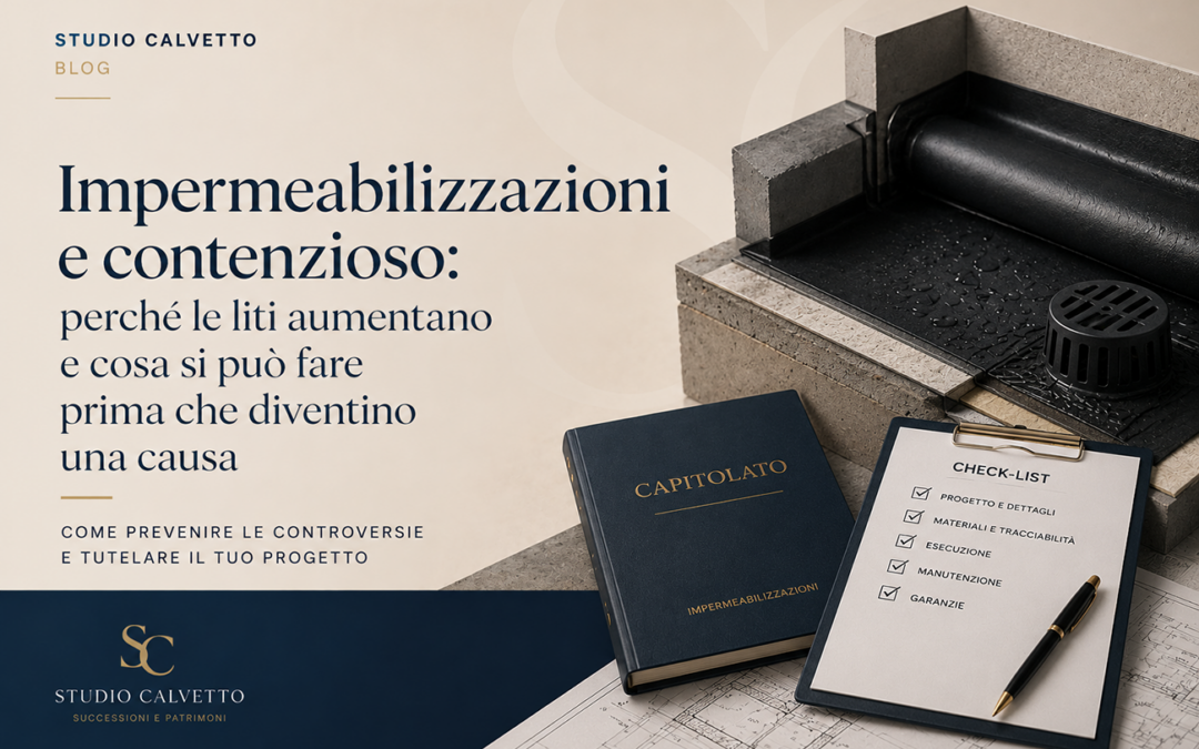 Impermeabilizzazioni e contenzioso: perché le liti aumentano e cosa si può fare prima che diventino una causa